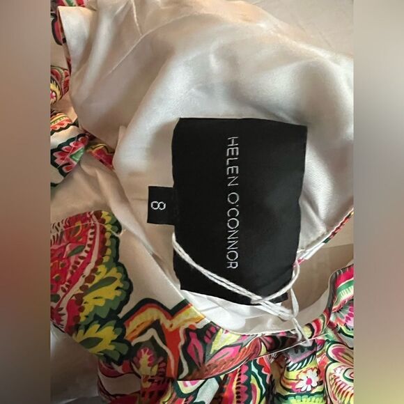 Helen O'Connor Cutout Voluminous paisley printed Crop Top Size 8 - Picture 6 of 6